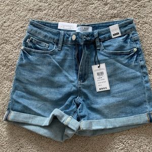 NEW Denim Shorts. Light blue wash. Size Medium.